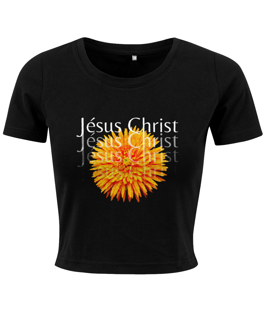 J.C 2 Timothy 1 : 7 Ladies Cropped Tee