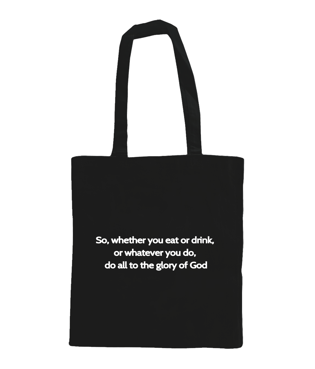 YHWH 1 Corinthians 10 : 31 Black Shopping Bag