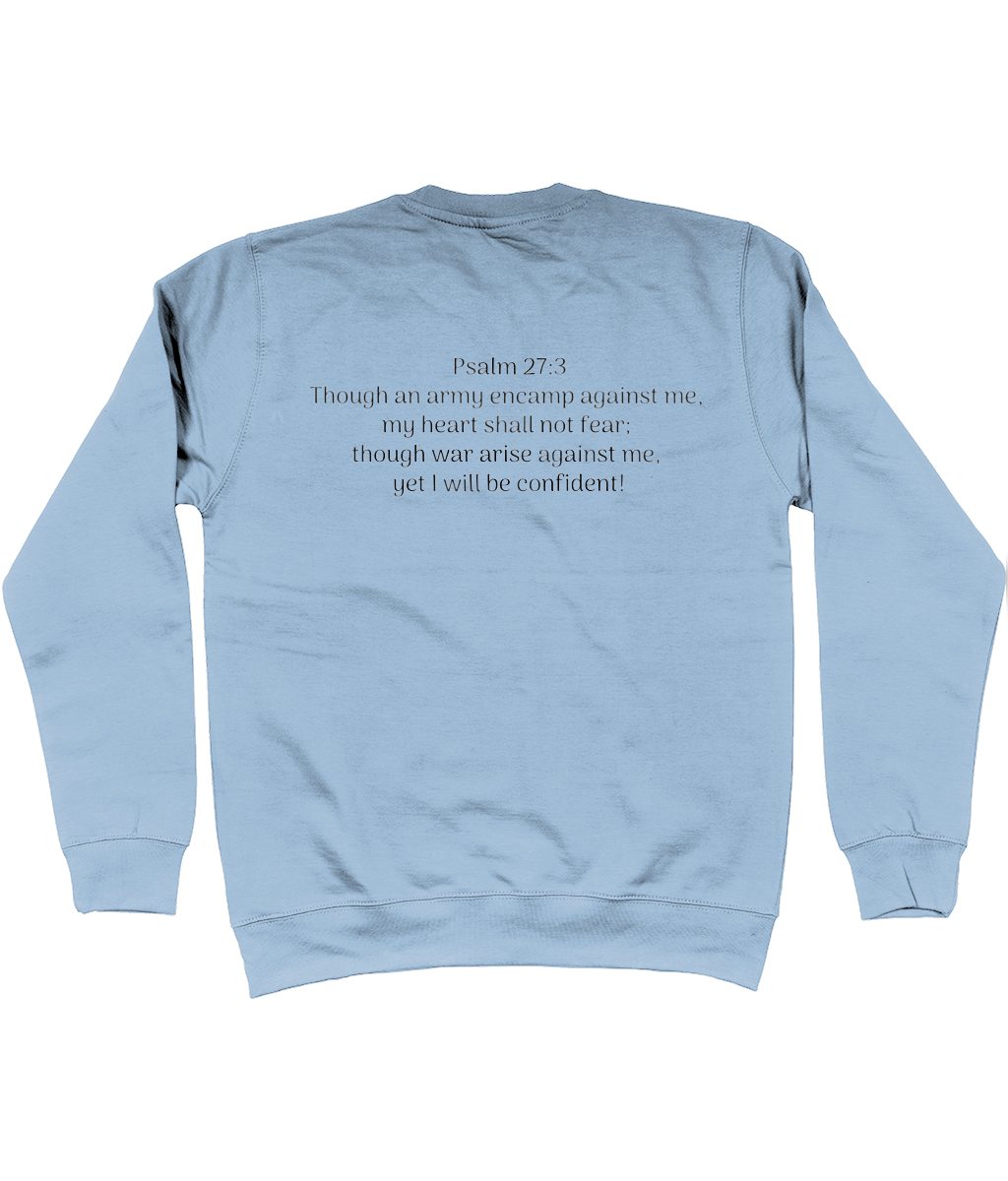 YESHUA Psalm 27 : 3 Sweatshirt collectie light